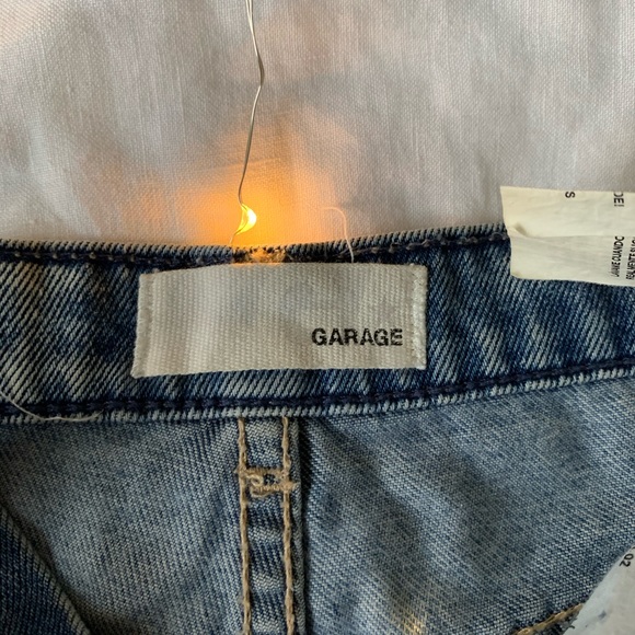 Garage High Waisted Denim Shorts - Picture 2 of 3